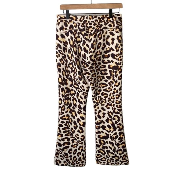 Le Superbe Cathouse High Waist Flare Ankle Pants Stretchy Animal Leopard Print - Picture 7 of 16